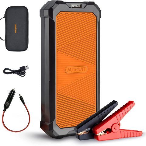 SuperCap 2 Portable Car Jump Starter, 12V Super Capacitor Jump Starter (Up to 7.0L Gas, 4.0L Diesel Engine), Super Safe Battery-Less Jump Starter with Carrying Case and Quick Charge, Orange