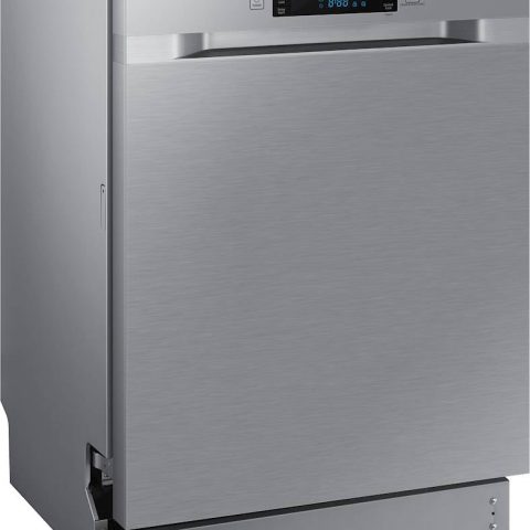 Samsung - Front Control Built-In Dishwasher with Stainless Steel Tub, Integrated Digital Touch Controls, 52dBA - Stainless steel