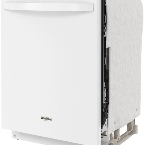 Whirlpool - 24" Top Control Built-In Dishwasher with Stainless Steel Tub, Large Capacity, 3rd Rack, 47 dBA - White