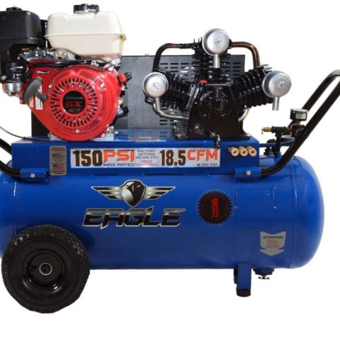 Eagle Compressor Portable Gas Air Compressor 9Hp 25 Gallon