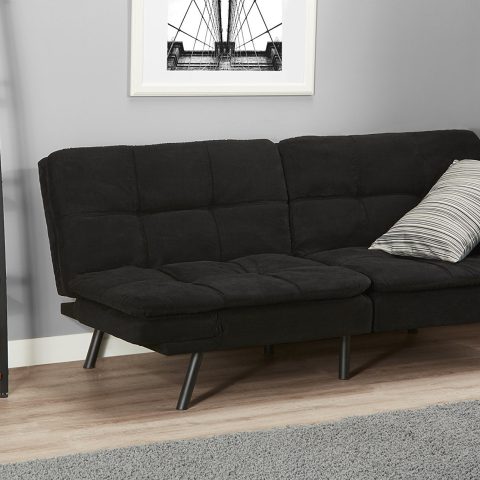 Mainstay Memory Futon Black Fabric
