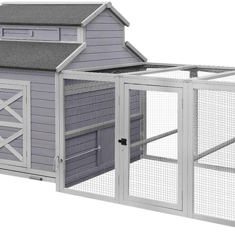 Morgete Extra Large Chicken Coop Wooden Hen House for 8-10 Chickens