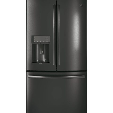 GE Appliances PFE28KBLTS 36 Inch French Door Refrigerator Black Stainless Steel