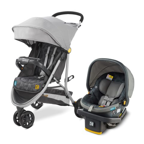 Century Stroll On 3-Wheel 2-in-1 Lightweight Travel System u2013 Infant Car Seat and Stroller Combo, Metro