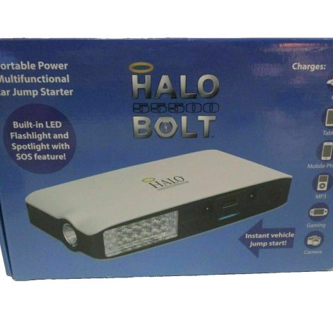 HALO Bolt 55500 Portable Phone Laptop Charger Car Jump Starter with AC Outlet