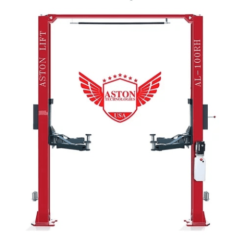 Aston Technologies* 2-Post Car Lift Overhead Symmetric Single Point Lock Release AL-100RH
