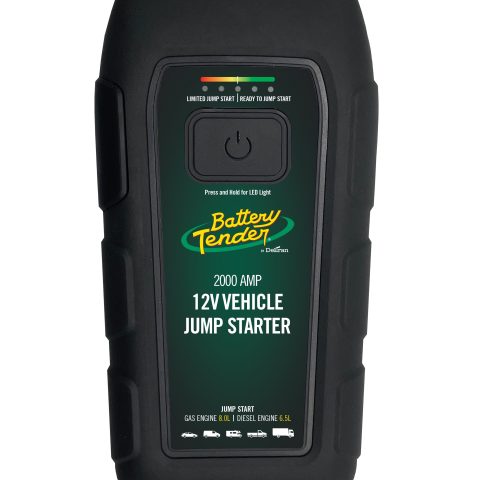 Battery Tender 2000 AMP Lithium Jump Starter - 16000mAh Portable Power Station - LED Flashlight Emergency Strobe - 3 Fast USB Charging Ports - 030-2030-WH