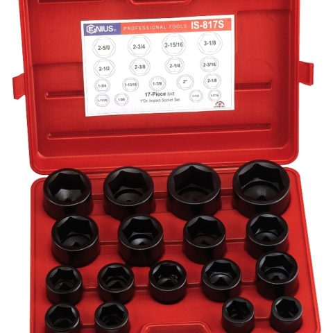Genius Tools 17 Piece 1" Dr. SAE Impact Socket Set (CR-Mo) - IS-817S