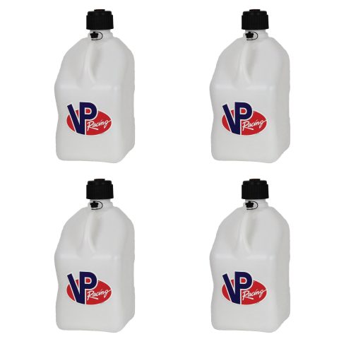 VP Racing 5.5 Gallon Motorsport Racing Fuel Utility Jugs, White (4 Pack)