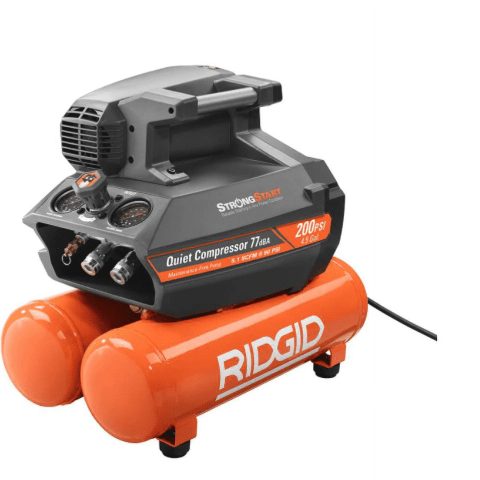 RIDGID Electric Portable Air Compressor Automatic Start Stop 120-Volt 4.5 Gal.
