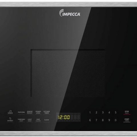 Impecca OM-1400ST 24'' Over the Range Microwave with 1.4 cu. ft. Capacity; 13 Turntable; 6 One Touch Cooking Menu; 2 Speed Venting; Child Lock; Cooking Complete Reminder; Surface Light; Defrost Functi