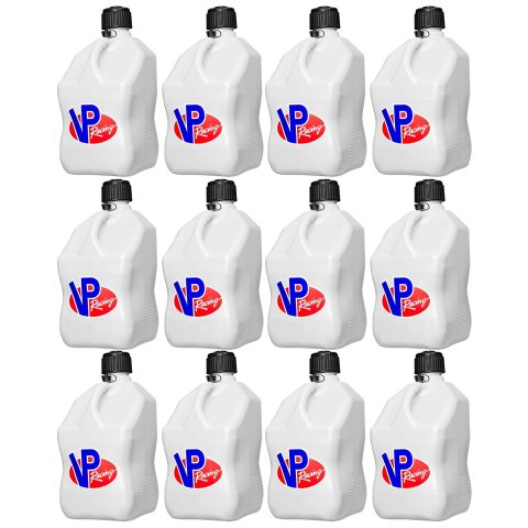 VP Racing 5.5 Gal Motorsport Racing Container Utility Jug, White (12 Pack)