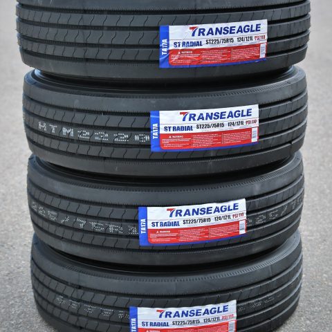 Set of 4 (FOUR) Transeagle All Steel ST Radial ST 225/75R15 Load G (14 Ply) Trailer Tires
