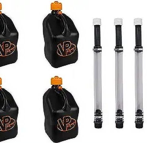 VP Racing 5.5 Gallon Motorsport Utility Jug (4 Pack) + 14" Hose Kit