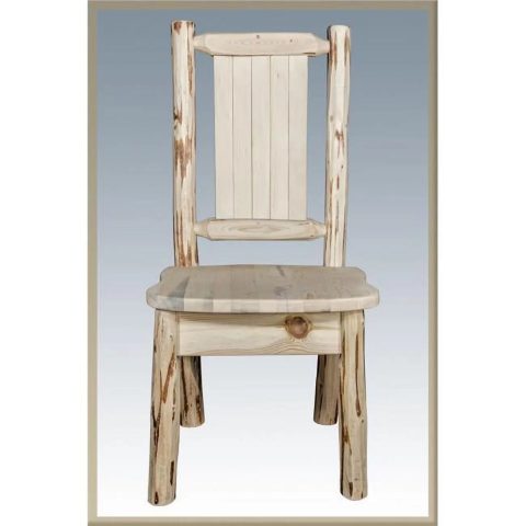 Side Chair with Laser Engraved Bronc Design