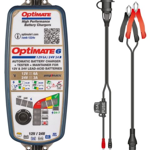 Tecmate OptiMate 6 12V 6A/24V 3A Battery Charger & Maintainer (TM-371)