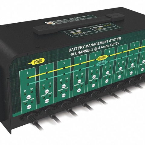 Battery Tender 10 Bank Multibank Charger - 40 AMP (4 AMPs Per Bank) - Selectable 12V / 6V - Smart and Switchable 12V Multi Battery Charger and Maintainer for Automotive and Marine - 021-0134-DL-WH