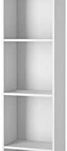 White Modern 5-Tier Tall Bookshelf Compact Size 10.5"D x 16"W x 80"H Living Room Office Shelves Storage Furniture Display Stand