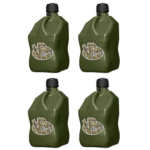 VP Racing Fuels Motorsport 5.5 Gallon Square Utility Jugs, Camo (4 Pack)