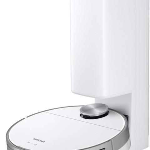 Samsung - Jet Bot+ Robot Vacuum with Clean Station - White