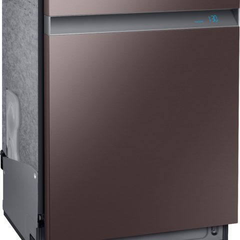 Samsung - Linear Wash 24" Top Control Built-In Dishwasher with AutoRelease Dry, 39 dBA - Tuscan stainless steel
